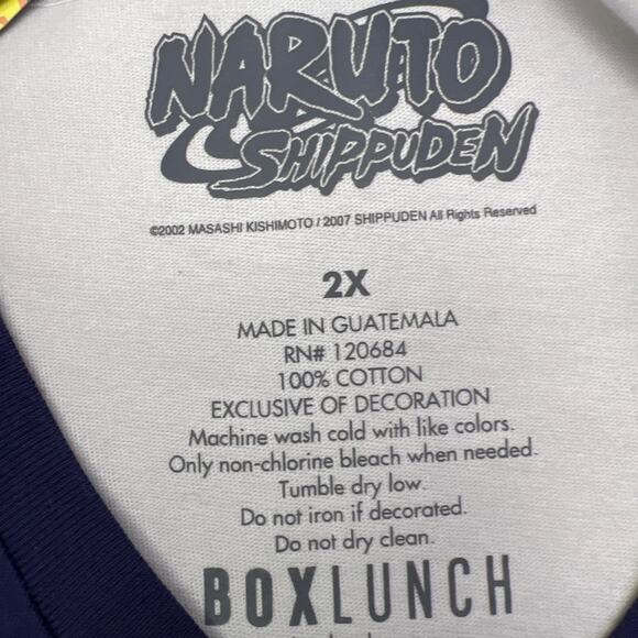 Naruto Shippuden Uchiha Panel T-Shirt Size 2X Blue Purple White New - Picture 5 of 6